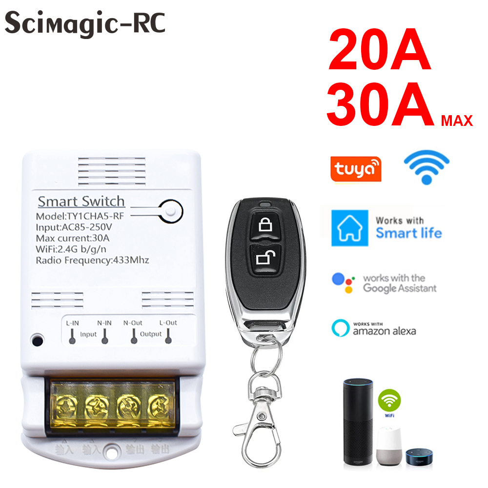4000W 30A Wifi Switch Relay Tu - 433Mhz Receiver Module ulasan dan harga
